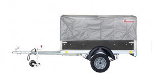 Прицеп автомобильный 821303 "Крепыш 2" (2000х1260) тент 0,75 усил борт (б/фанера)+рейлинг оцинк