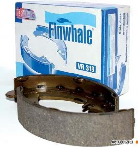 Колодка тормозная ВАЗ-2108 задняя (к-т, 4шт.) "Finwhale" (VR318)