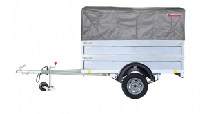 Прицеп автомобильный 821303 "Крепыш 2" (2000х1260) тент 0,75 +надст. борта, оцинкованный