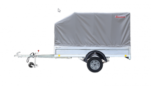 Прицеп автомобильный 821305 "Крепыш 2,5" (2500x1260) тент 1,15 со скосом оцинкованный (R-13)