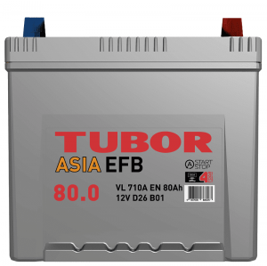 Аккумулятор TUBOR ASIA EFB 80 Ач