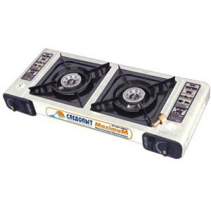 Плита газовая СЛЕДОПЫТ "MaximuM" двойная с переходником