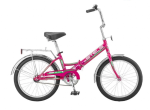 Велосипед, размер колеса 20", "Stels Pilot" 310 C, 1 скорость, рама 12" малиновый (складной)