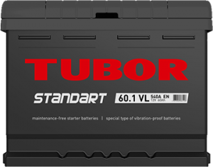Аккумулятор TUBOR Standart 60 Ач заряжен