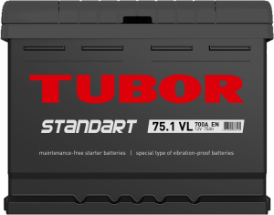 Аккумулятор TUBOR Standart 75 Ач R заряжен
