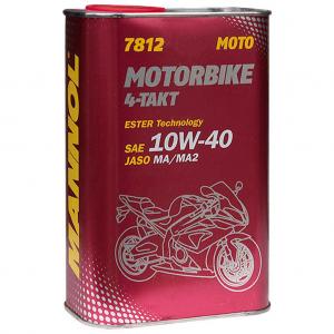 Масло моторное MANNOL MOTO 4-TAKT Motorbike 10W40 API SL JASO MA/MA2 4л.