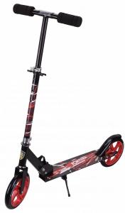 Самокат, Navigator Fortuna 2-х кол.,алюм.комби, PU кол.200мм, г/п до 100кг, подн. 87х11х93 чер.-крас