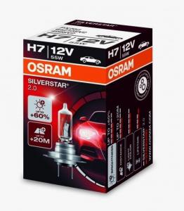 Лампа OSRAM H7 12V 55W SILVERSTAR 2.0 +60% яркости