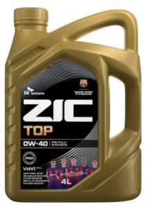 Масло моторное ZIC TOP 0W40 SP синтетика 4л