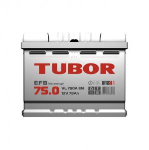 Аккумулятор TUBOR EFB 75 Ач заряжен
